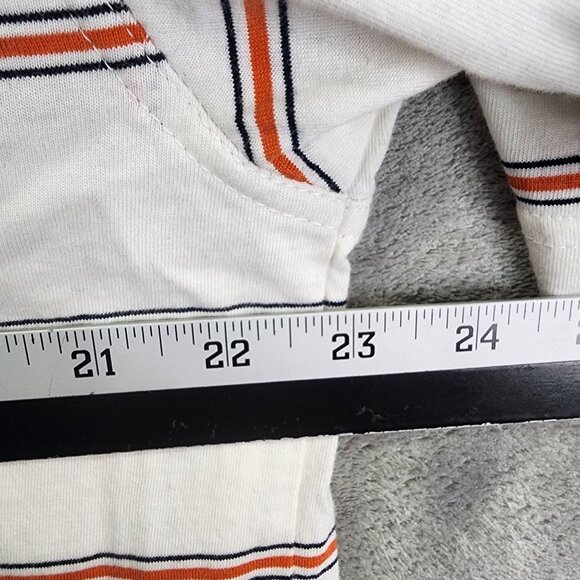 Mens White & Orange Stripes Cutter & Buck Polo Shirt Oklahoma State Size L - Picture 7 of 9